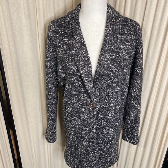 MASON JULES GRAY PEACOAT SIZE MEDIUM PART WOOL - Picture 2 of 13